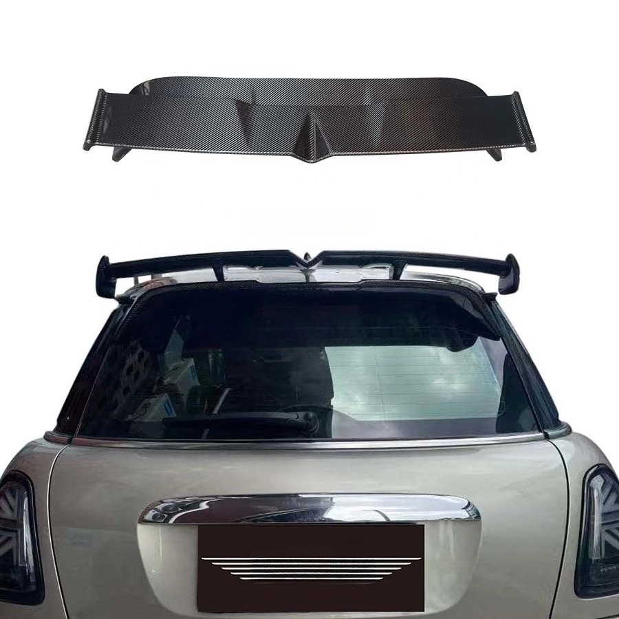 Mini  S R56 Carbon Fiber Rear Spoiler Trunk Splitter Roof Wing Double Deck Car Exterior Accessories Body Kit